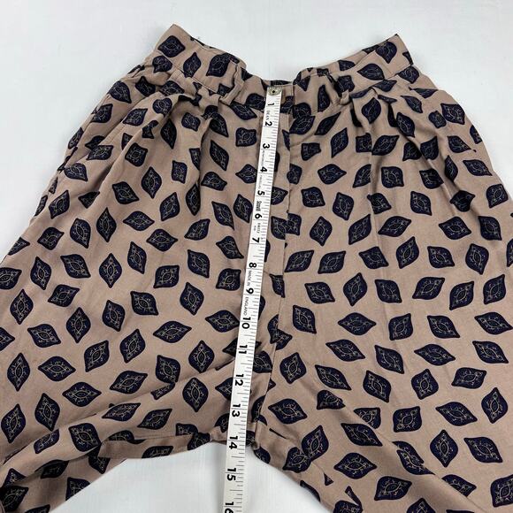 Talbots Vintage Paisley Print AOP Beige & Blue Pants BoHo Style Size 8 Petite - Picture 7 of 9